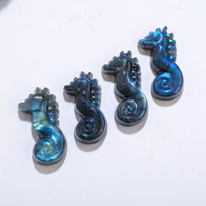 Bán buôn bán chạy nhất pha lê khắc Labradorite khắc Labradorite hippocampi trang trí nhà Quà Tặng - Product Image 4