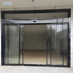 <span class=keywords><strong>Puerta</strong></span> de entrada de vidrio de doble apertura deslizante de aluminio con detección automática moderna comercial Motor de CA eléctrico para Centro Comercial Villa - Product Image 2