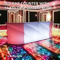 Comptoir de bar LED portable, extérieur, RGB, étanche, meubles lumineux pour bars, fêtes sur la plage, événements