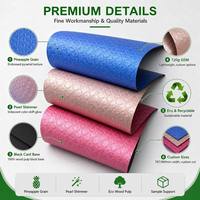 Papier nacré à motif ananas 120g en pâte de bois recyclable, base noire pour emballage de bijoux et cosmétiques