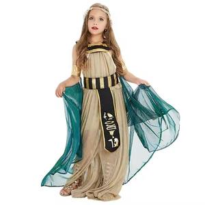 <span class=keywords><strong>Disfraz</strong></span> de <span class=keywords><strong>princesa</strong></span> <span class=keywords><strong>egipcia</strong></span> beige para fiesta de Carnaval para niñas - Product Image 3