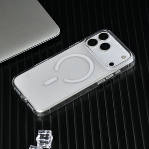 아이폰 17 프로 맥스용 고투명 크리스탈 클리어 UV 코팅 황변 방지 충격 흡수 마그네틱 휴대폰 케이스 - Product Image 4