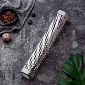 कम कीमत 6 inchesthickeningप्रीमियम बीबीसी लकड़ी पेलेट ट्यूब स्मोकरडायमंड आकार स्टेनलेस स्टील बारबेक्यू धूम्रपान पाइप - Product Image 3