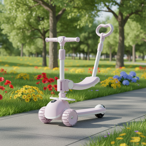 Tricycle-scooter bébé 5-en-1 réglable avec cadre en aluminium et design pliable pour enfants - Product Image 2