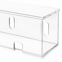 Maßgefertigte Solide Acryl-Kabelmanagementbox UV-Bedruckter Desktop-Kabelorganizer mit Deckel für Büro, Zuhause und Gaming-Schreibtisch-Aufbewahrung
