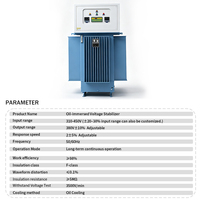 Régulateur de tension CA immergé dans l'huile 100 kVA, affichage LCD en cuivre, haute puissance, automatique, monophasé 50/60 Hz, marque FXD, efficacité 0,98