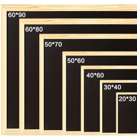 20x30 cadre en bois enfants suspendus tableau noir tableau d'écriture café Menu tableau d'affichage simple face non magnétique tableau noir cadre