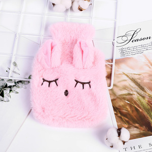 Sac mignon de bouteille d'eau chaude de thérapie de soulagement de douleur de stress de PVC avec la bouteille d'eau chaude lavable démontable de couverture de lapin - Product Image 6