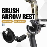 Repose-flèches à brosse pour tir à l'arc, réglable à 360 degrés, en poils PE noirs, pour arc à poulies et arc classique, pour le tir sur cible
