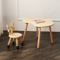 Moetry Offre Spéciale ensemble de Table en bois massif pour enfants, chaise d'animal, pour Center d'apprentissage précoce, garderie