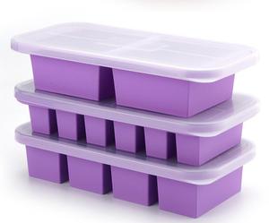 Yongli Logo personnalisé Cubes à soupe Moules de congélateur en silicone parfaits pour congeler le bouillon, le riz, les restes de plateaux de congélateur avec couvercles - Product Image 1
