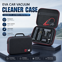 Étui de rangement rigide en EVA personnalisé pour aspirateur de voiture, sac portable pour outils d'aspiration avec poche en filet pour câbles de démarrage