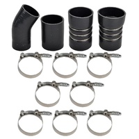 Kit de tuyaux en silicone Turbo Inter cooler CAC compatible avec Ford 6.0L Powerstroke Diesel 2003-2007 (noir)