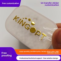 Vente en gros d'autocollants en cristal à motif original Mélange et correspondance avec le logo de la marque PVC Nickel UV Transfert Matériau d'emballage