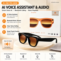 Lunettes intelligentes haute définition 8MP avec traduction IA, reconnaissance d'objets et trois types de lentilles
