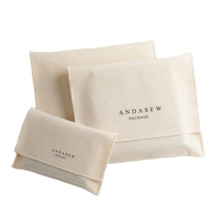 Fabricant de sacs d'emballage cadeau en tissu de coton à rabat personnalisé pour vêtements de luxe, bijoux, cosmétiques, sacs anti-poussière - Product Image 1