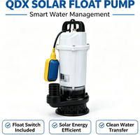 Pompe à eau solaire submersible flottante sans balais QDX DC avec interrupteur à flotteur automatique pour système d'alimentation en eau solaire hors réseau