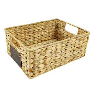 ตะกร้าเก็บของสานจากผักตบชวา โบไบ ทรงสี่เหลี่ยม งานแฮนด์เมด สำหรับห้องนั่งเล่น โต๊ะทำงาน จัดเก็บเครื่องสำอาง - Product Image 5