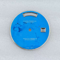Cadran de montre en pierre naturelle turquoise non luminescente de 31 mm pour mouvements 8285