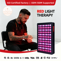 Panneau de luminothérapie rouge en alliage d'aluminium pour visage et corps avec minuterie - Utilisation à domicile/en voyage - Cadeau pour femmes
