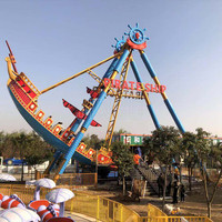 Équipement de divertissement pour parc d'attractions, structures de jeux extérieures, bateau pirate décoratif, balançoire céleste, bateau géant, manège à vendre