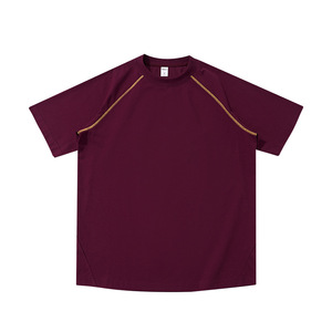<span class=keywords><strong>Abbigliamento</strong></span> da <span class=keywords><strong>Uomo</strong></span> |   T-shirt Sportiva in Misto Cotone 220G con Collo a O e Maniche Raglan, Leggera ed Elastica, Stile Streetwear, Vestibilità Ampia, Primavera Estate - Product Image 5