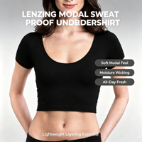 Camiseta Corta Interior para Mujer, a Prueba de Sudor, para Mantenerse Fresca y Seca Debajo de la Ropa Exterior, Sin Marcas de Sudor Incómodas