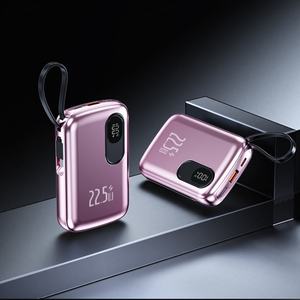 Chargeur portable personnalisé avec logo, 10000 mAh, 20000 mAh, sortie USB Type C, charge rapide 22,5 W, batterie externe avec câble intégré - Product Image 6