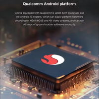 Télécommande Skydroid G20 en fibre de carbone avec processeur 6 nm, double bande 2,4 GHz/5,8 GHz, écran HD 7 pouces et transmission d'image 30 km