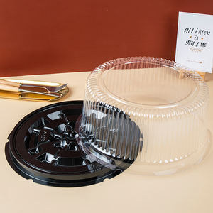 Boîte d'emballage de gâteau écologique de 6 à 12 pouces recyclable transparente en plastique <span class=keywords><strong>PET</strong></span> conteneur de gâteau dôme transparent pour le pain d'anniversaire - Product Image 6