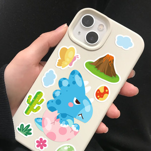 8 autocollants mignons de dinosaures de dessin animé pour créer des visages, à personnaliser pour enfants et adolescents, pour ordinateur portable, décoration d'anniversaire pour filles - Product Image 4