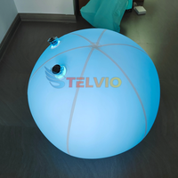 Ballon à eau gonflable en PVC avec LED Jouet souple Ballon de plage d'été et d'extérieur avec éclairage