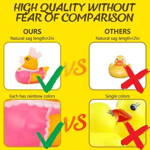 Jouet en plastique personnalisé promotionnel Animal lesté course flottante jouet de bain assorti canard en caoutchouc baignoire en vrac canard véhicule grinçant - Product Image 6