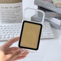 Étui magnétique détachable 2-en-1 avec fente pour cartes, coque arrière hybride transparente PC+TPU avec pare-chocs antichoc pour le rangement des cartes à collectionner