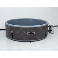Bain à remous gonflable portable en bois, bacs à spa et salles de sauna, massage par bulles d'air, intérieur/extérieur, villa, cabane, accessoires complets