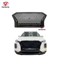 TEYOTE Accessoires Extérieurs Modifiés Grille Avant Noire Compatible avec HYUNDAI Palisade 19-22 Améliorée