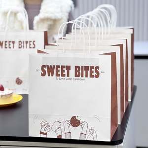 Bolsas de Papel Kraft para Repostería, Panadería, Postres, Comida para Llevar, Envases para Restaurantes - Product Image 1