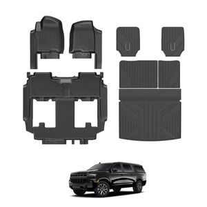5d TXR venta al por mayor accesorios de <span class=keywords><strong>Interior</strong></span> de coche OEM TPE materia prima AUTO Color negro alfombrillas para Chevrolet Suburban LWB <span class=keywords><strong>2021</strong></span>- - Product Image 1