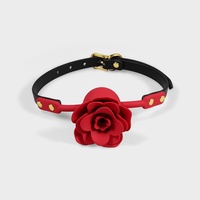 SM Silicone Rose Ball Gag Sex Toy for Training Restraint Saliva Ball Couple Flirting Bondage