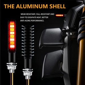 Luces <span class=keywords><strong>Intermitentes</strong></span> <span class=keywords><strong>LED</strong></span> para Motocicleta, Aleación de Aluminio, Súper Brillantes, Delanteras y Traseras, para Harley, Honda, Suzuki, <span class=keywords><strong>Yamaha</strong></span> - Product Image 5