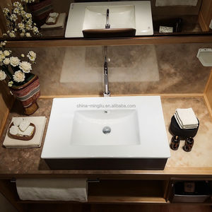 아파트 욕실 대리석 카운터탑 세면대, 호텔 욕실 사각 세면대, 유럽식 정원 안뜰 세라믹 세면대 - Product Image 3