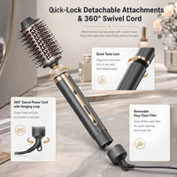 Sèche-cheveux professionnel 18-en-1 multi-styler 1600W 110K RPM BLDC avec brosse soufflante, boucleur automatique et diffuseur OEM