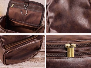 Bolsa de Aseo de Viaje de Cuero para Hombre y <span class=keywords><strong>Mujer</strong></span>, de Lujo, Premium, Personalizada con Logotipo, Impermeable, para Maquillaje, con Logotipo - Product Image 5