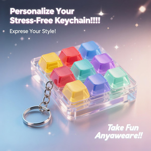 Tùy chỉnh Gradient nhựa Keychain Chính xác-Crafted cơ khí lõi xoay núm bồn chồn đồ chơi căng thẳng cứu trợ Keycaps - Product Image 6