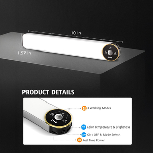 Motion Sensor Under Cabinet Lighting, Dimmable Rechargeable Battery Digital Display, <b>Wireless</b> Closet <b>Light</b> - Product Image 5