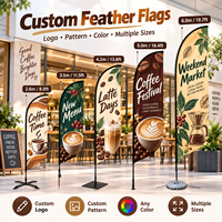 Drapeau à plumes personnalisable OEM avec impression de logo, bannière de plage adaptée aux activités publicitaires en plein air et aux expositions
