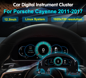 Affichage du compteur de vitesse LCD Krando pour Porsche Cayenne 2011-2017, tableau de bord de voiture, groupe d'instruments numériques, Linux Carplay - Product Image 1