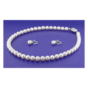 Vente en gros 2024 Ensemble de bijoux tendance pour femmes Collier de perles de style classique Boucles d'oreilles pour fête de mariage Anniversaire de fiançailles - Product Image 4