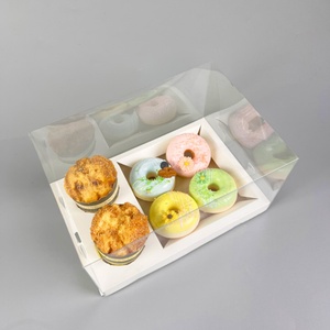 Sunshine Custom Logo Bento Cake and Cupcake Packaging 10x10x5 Inch Thick Card <b>White</b> Cake <b>Box</b> With Insert for 6 Inch Cake - Product Image 5