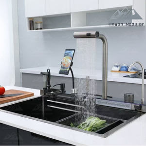 Wayon nouveau modèle support de <span class=keywords><strong>téléphone</strong></span> nouvelle baleine requin évier en acier inoxydable bassin <span class=keywords><strong>à</strong></span> vaisselle en acier inoxydable 304 évier grand évier unique - Product Image 3